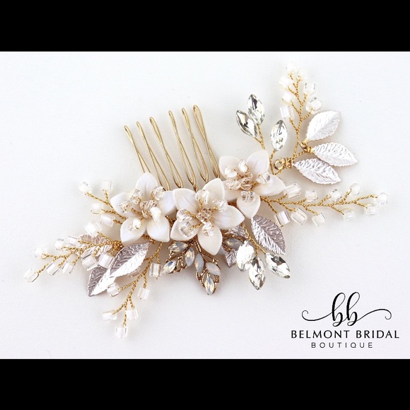 NWT Belmont Bridal Gold Wedding Hair Comb main image 6